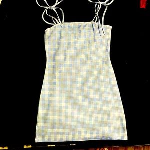 Blue and white Body Con Dress